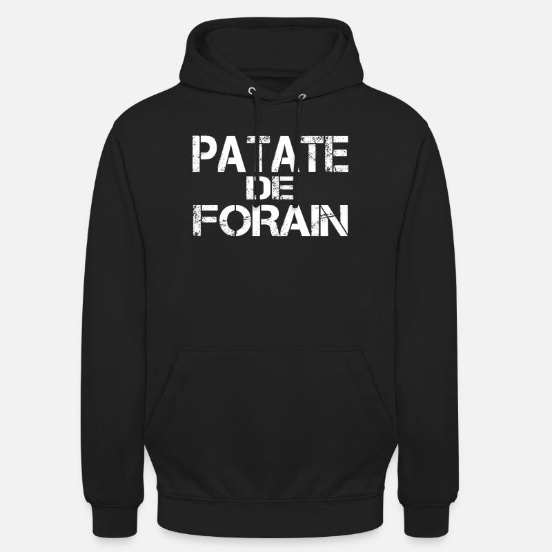 Patate forain blanc - Sweat-shirt à capuche unisexe - noir