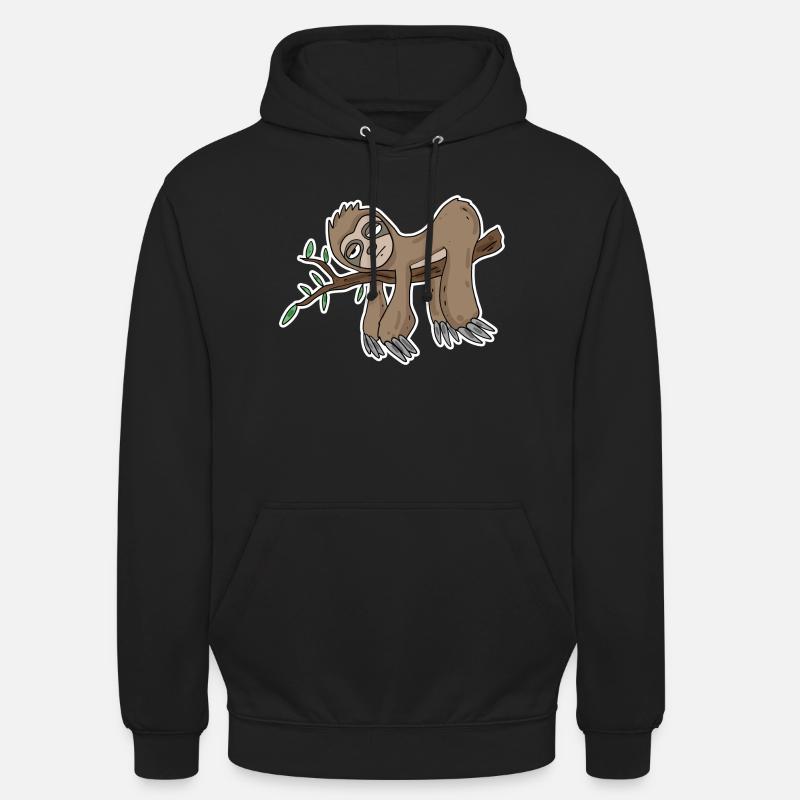 Faultier - Unisex Hoodie - Schwarz