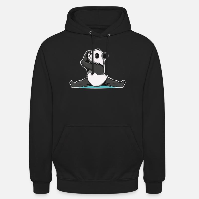 Panda Pose Sticker - Unisex Hoodie - Schwarz