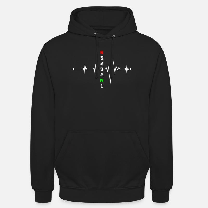 N Pulse ECG Néon - Sweat-shirt à capuche unisexe - noir