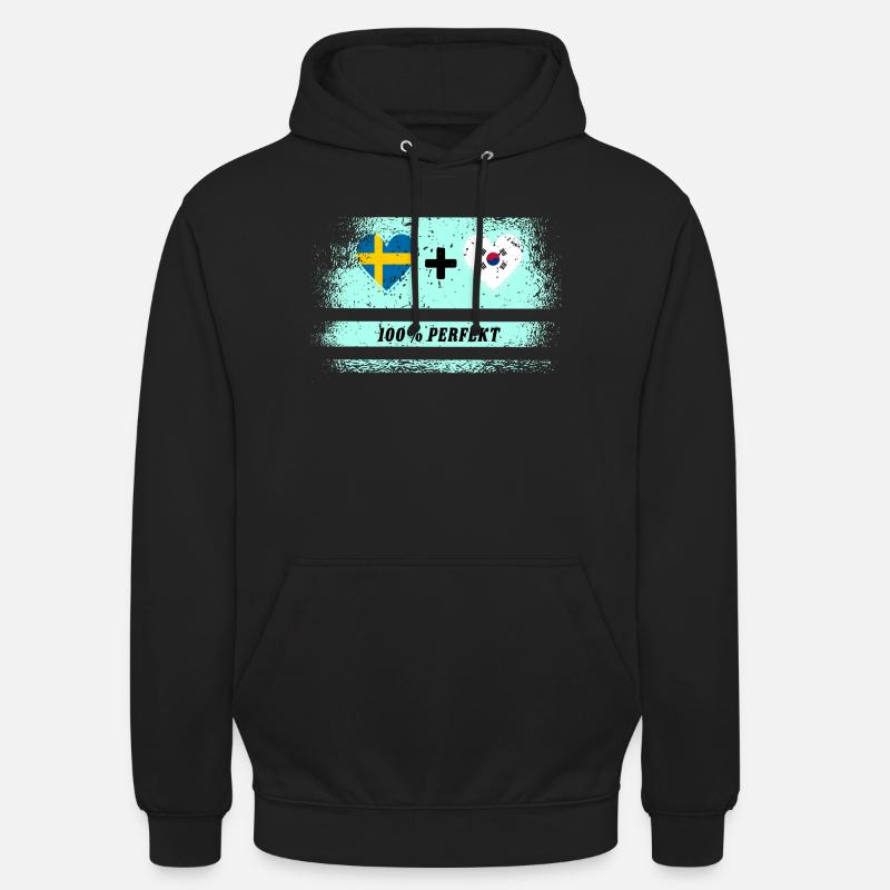 Corée du Sud et Suède 100% Parfait / Cadeau - Sweat-shirt à capuche unisexe - noir