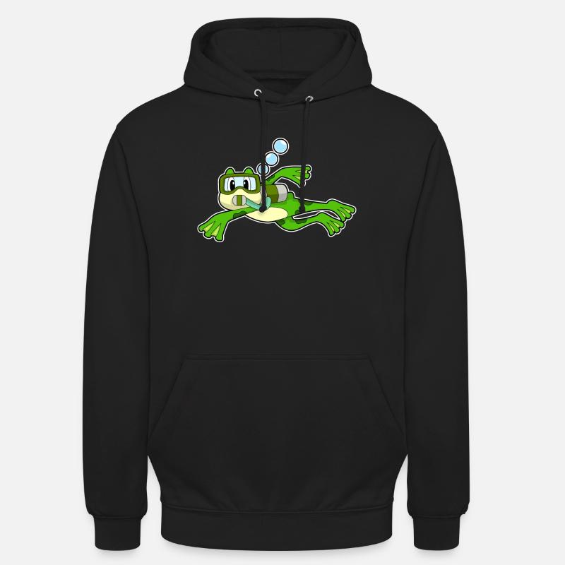 Bouteille d’oxygène Frog Diver - Sweat-shirt à capuche unisexe - noir