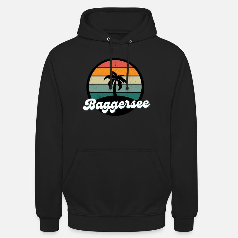 Baggersee Insel Urlaub Freizeit - Unisex Hoodie - Schwarz