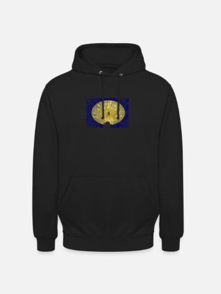 Paon d'or - Sweat-shirt à capuche unisexe - noir