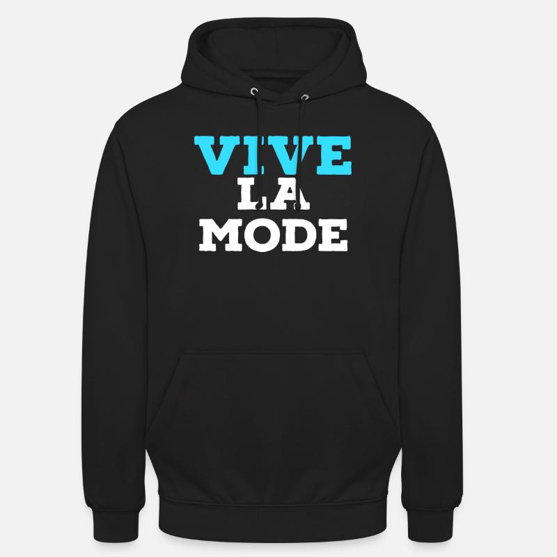 vive la mode - Sweat-shirt à capuche unisexe - noir