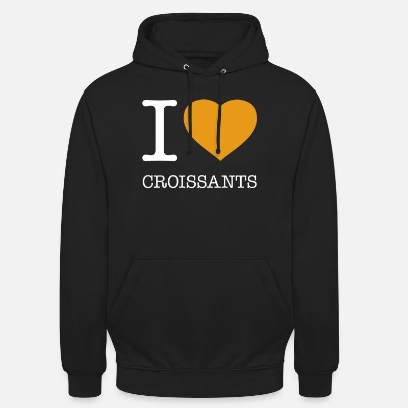 J’ADORE LES CROISSANTS - Sweat-shirt à capuche unisexe - noir
