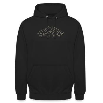Mountain addicted - Unisex Hoodie - black - Front - Alina (178cm) & Michal (187cm)