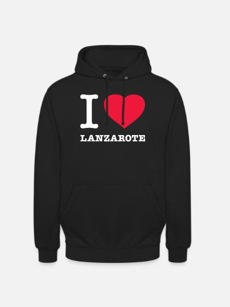 I LOVE LANZAROTE - Unisex Hoodie - black