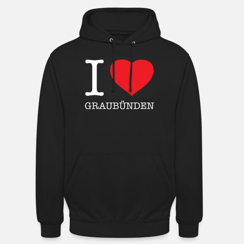 J’AIME LES GRISONS - Sweat-shirt à capuche unisexe - noir