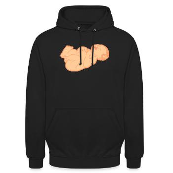 Neugeborenes, heller Hautton - Unisex Hoodie - Schwarz - Vorne - Alina (178cm) & Michal (187cm)