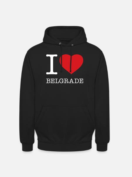 J’AIME BELGRADE Beograd Belgrad - Sweat-shirt à capuche unisexe - noir
