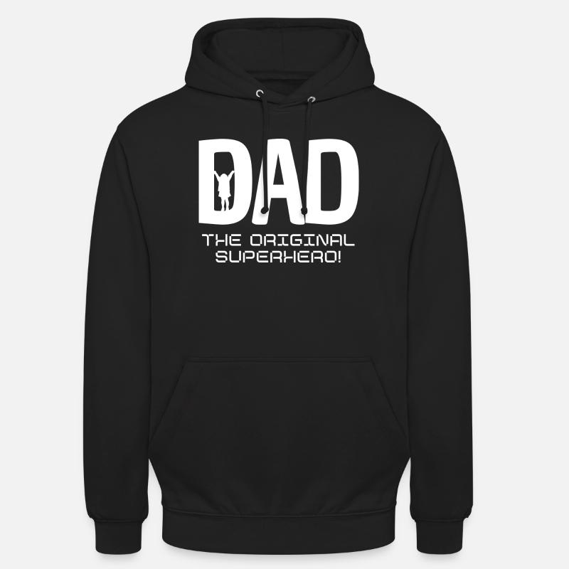 PAPA - Sweat-shirt à capuche unisexe - noir
