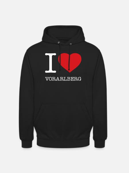I LOVE VORARLBERG - Unisex Hoodie - black