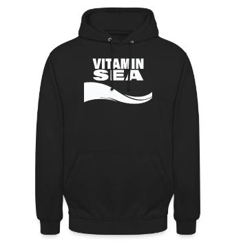 VITAMIN SEA - Unisex Hoodie - Schwarz - Vorne - Alina (178cm) & Michal (187cm)