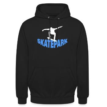 SKATEPARK - Unisex Hoodie - Schwarz - Vorne - Alina (178cm) & Michal (187cm)