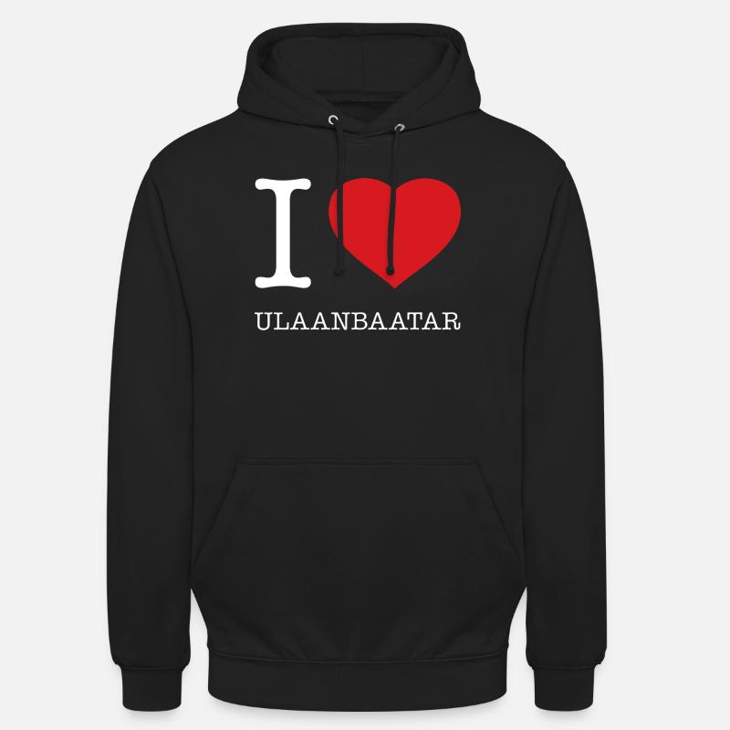 J’ADORE OULAN-BATOR Mongolie - Sweat-shirt à capuche unisexe - noir