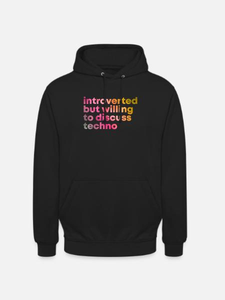 Techno - Unisex Hoodie - Schwarz