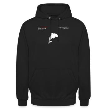 Vaquita - Unisex Hoodie - black - Front - Alina (178cm) & Michal (187cm)
