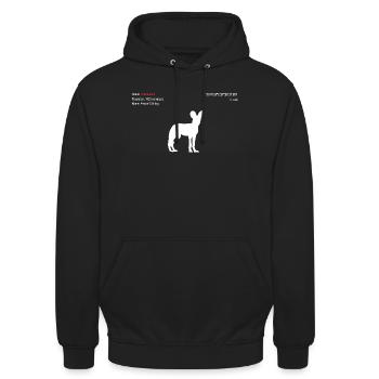 Dog - Unisex Hoodie - black - Front - Alina (178cm) & Michal (187cm)