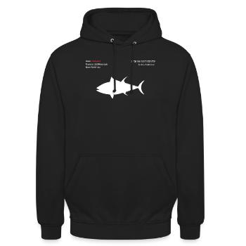 Tuna - Unisex Hoodie - black - Front - Alina (178cm) & Michal (187cm)