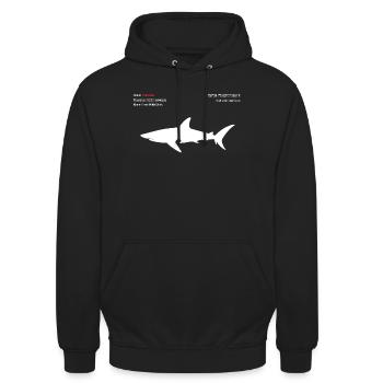 Shark - Unisex Hoodie - black - Front - Alina (178cm) & Michal (187cm)