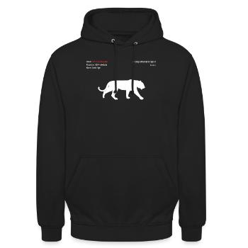 Tiger - Unisex Hoodie - black - Front - Alina (178cm) & Michal (187cm)