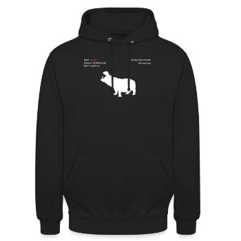 Hippopotamus - Unisex Hoodie - black - Front - Alina (178cm) & Michal (187cm)