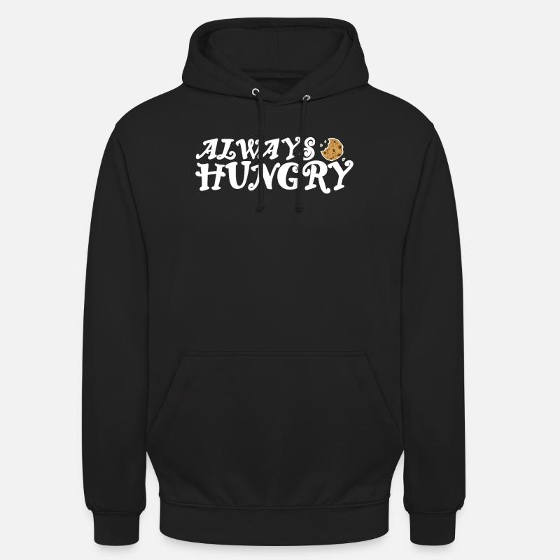 Always hungry bright design - Unisex Hoodie - black