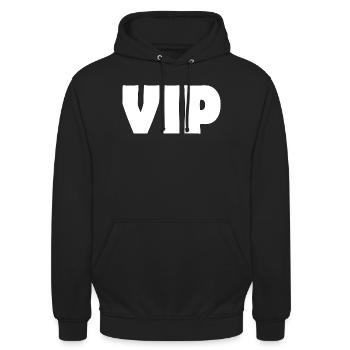 VIP - Unisex Hoodie - Schwarz - Vorne - Alina (178cm) & Michal (187cm)