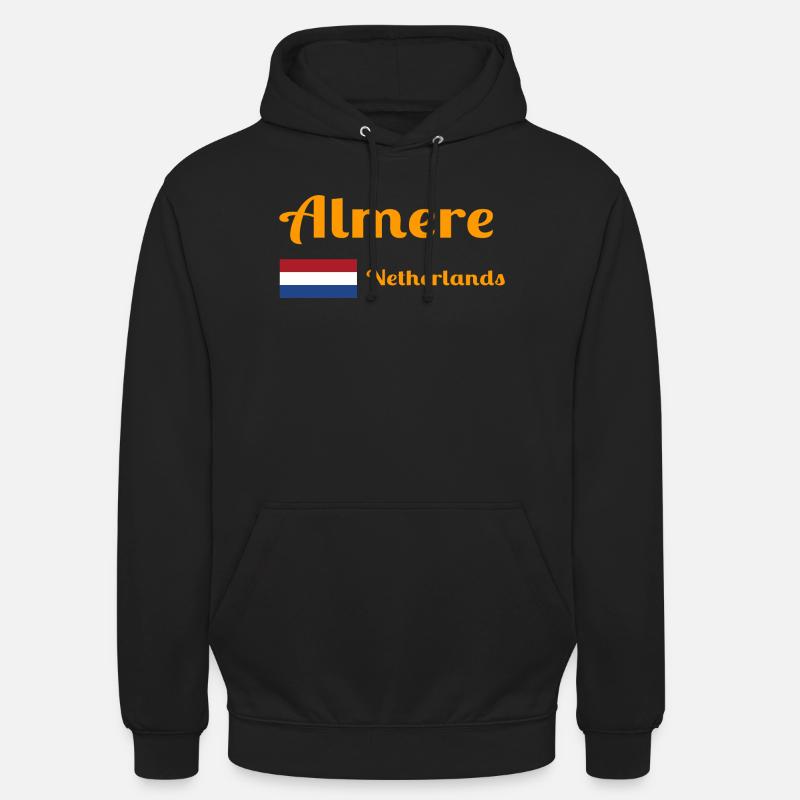 Almere Pays-Bas - Imprimés élégants - Sweat-shirt à capuche unisexe - noir