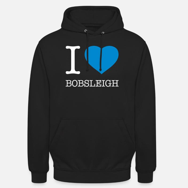 I LOVE BOBSLEIGH Bobfahren - Unisex Hoodie - black