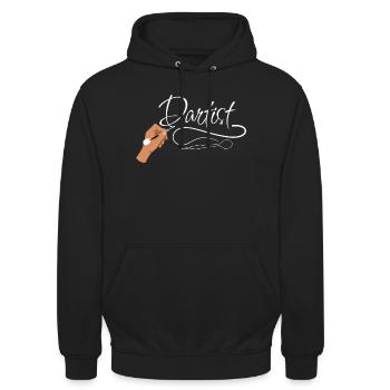 Darts Art Dartist Creative Darts Design for Fans - Unisex Hoodie - black - Front - Alina (178cm) & Michal (187cm)