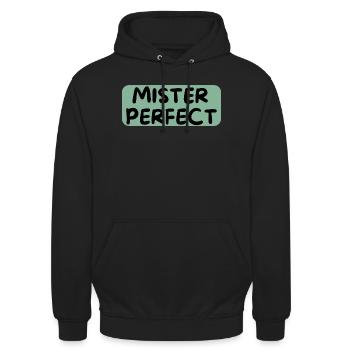 Mister Perfect - Unisex Hoodie - Schwarz - Vorne - Alina (178cm) & Michal (187cm)
