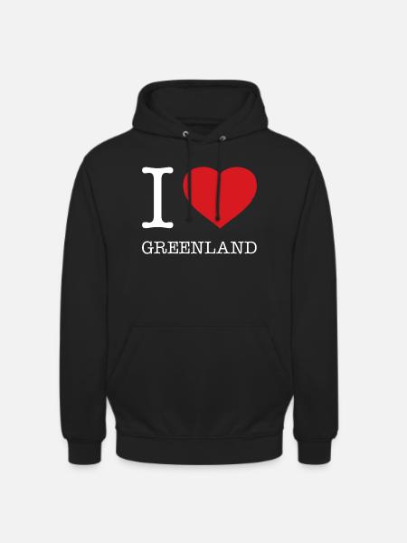 I LOVE GREENLAND Grönland - Unisex Hoodie - black