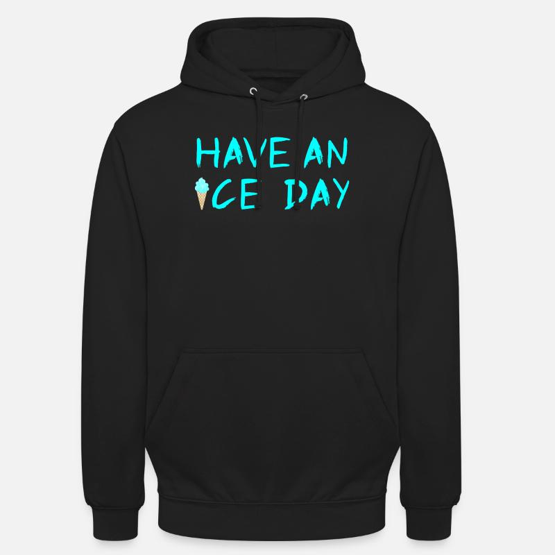 Eis Eiscreme coole Sprüche Sommerzeit Fan - Unisex Hoodie - Schwarz