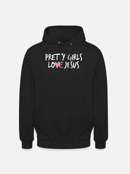 Schöne Mädchen lieben Jesus - Unisex Hoodie - Schwarz