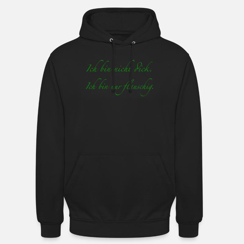 Ich bin nicht dick. - Unisex Hoodie - Schwarz