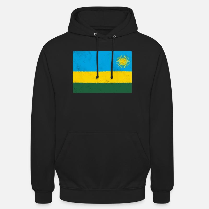 Drapeau du Rwanda - Sweat-shirt à capuche unisexe - noir