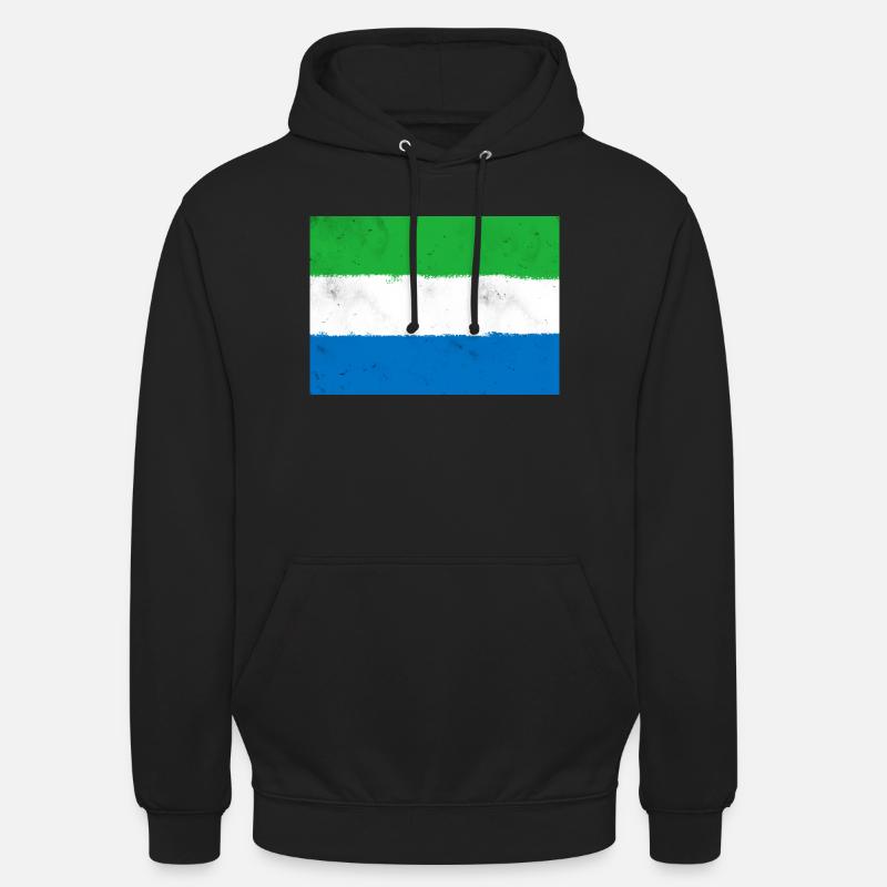 Drapeau de la Sierra Leone - Sweat-shirt à capuche unisexe - noir