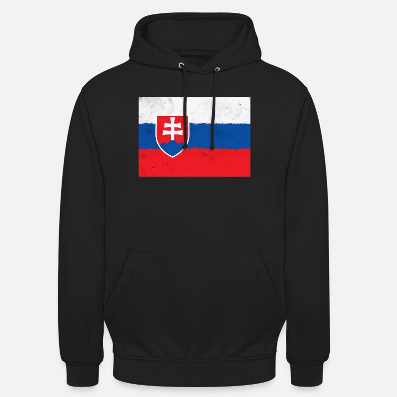 Drapeau de la Slovaquie - Sweat-shirt à capuche unisexe - noir
