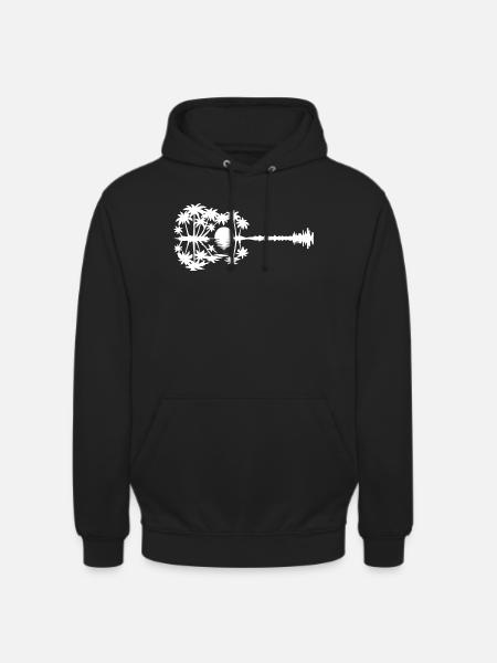 Tropical Sunset Silhouette Design - Unisex Hoodie - black