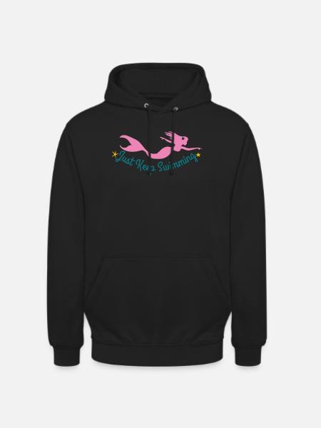 Underwater Mermaid with Motivational Quote - Unisex Hoodie - black