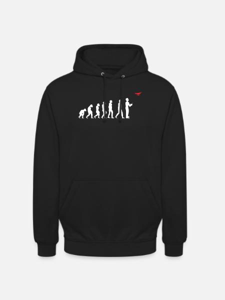 Evolution of Man Drone Pilot - Unisex Hoodie - black