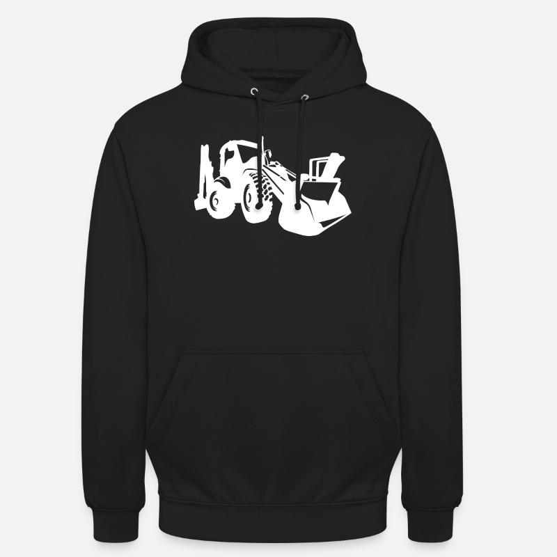 Bagger Radlader Baugeräteführer Silhouette - Unisex Hoodie - Schwarz