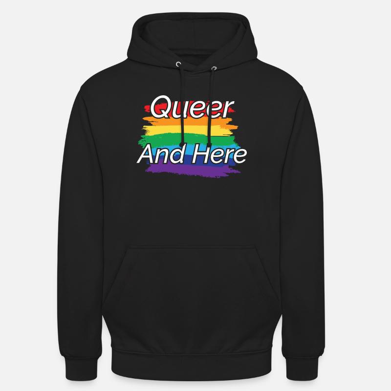 Queer Pride Regenbogen Design - Unisex Hoodie - Schwarz