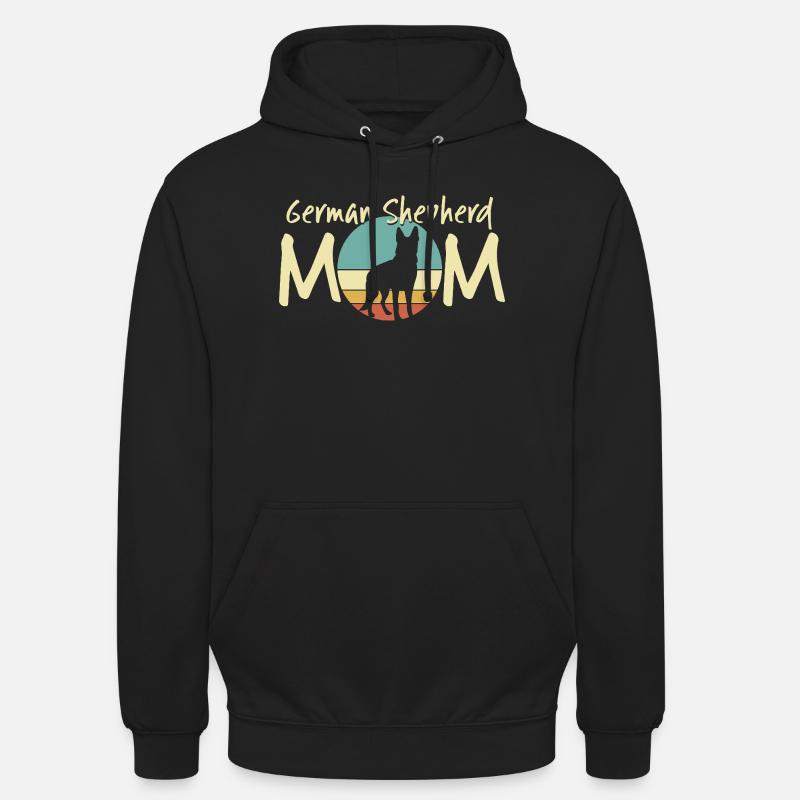 Deutscher Schäferhund Mama Retro Design - Unisex Hoodie - Schwarz