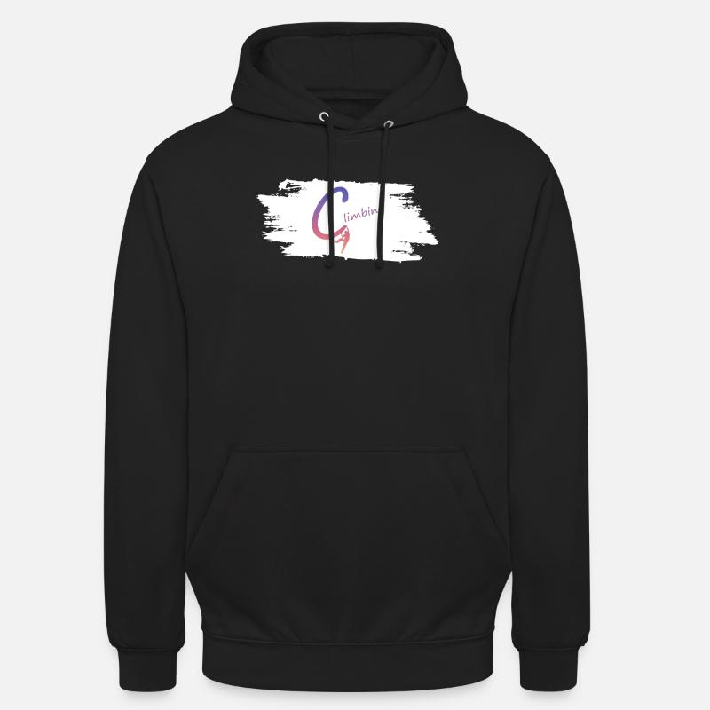 Dégradé de logo de montée - Sweat-shirt à capuche unisexe - noir