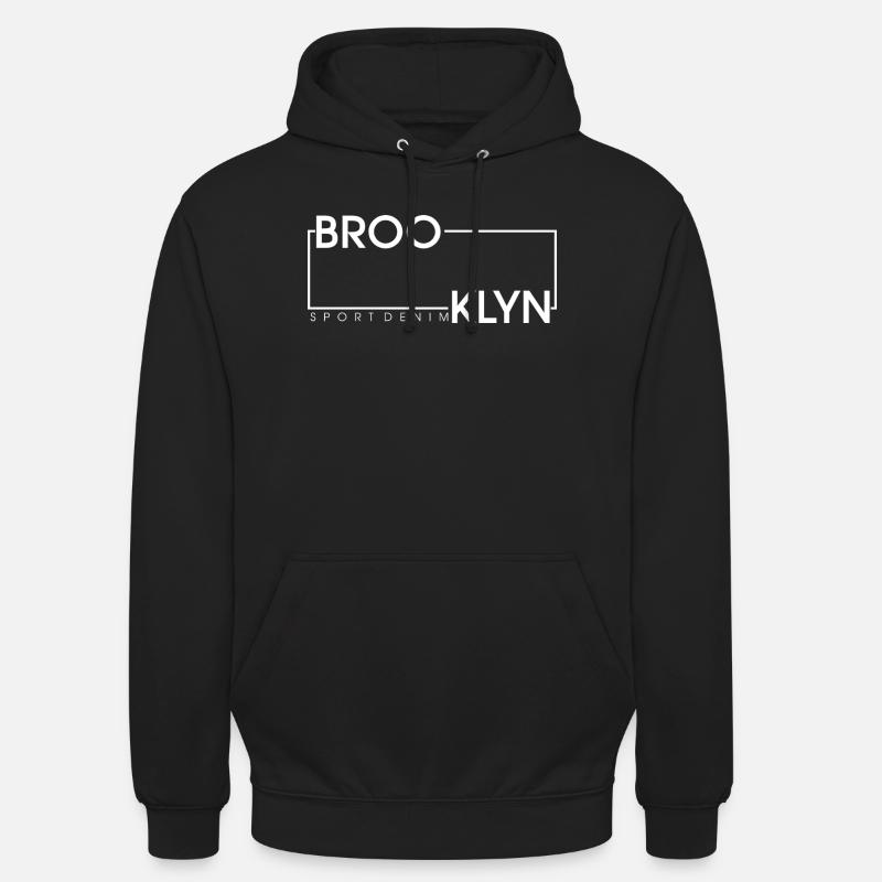 Design élégant Brooklyn Sporttrend - Sweat-shirt à capuche unisexe - noir