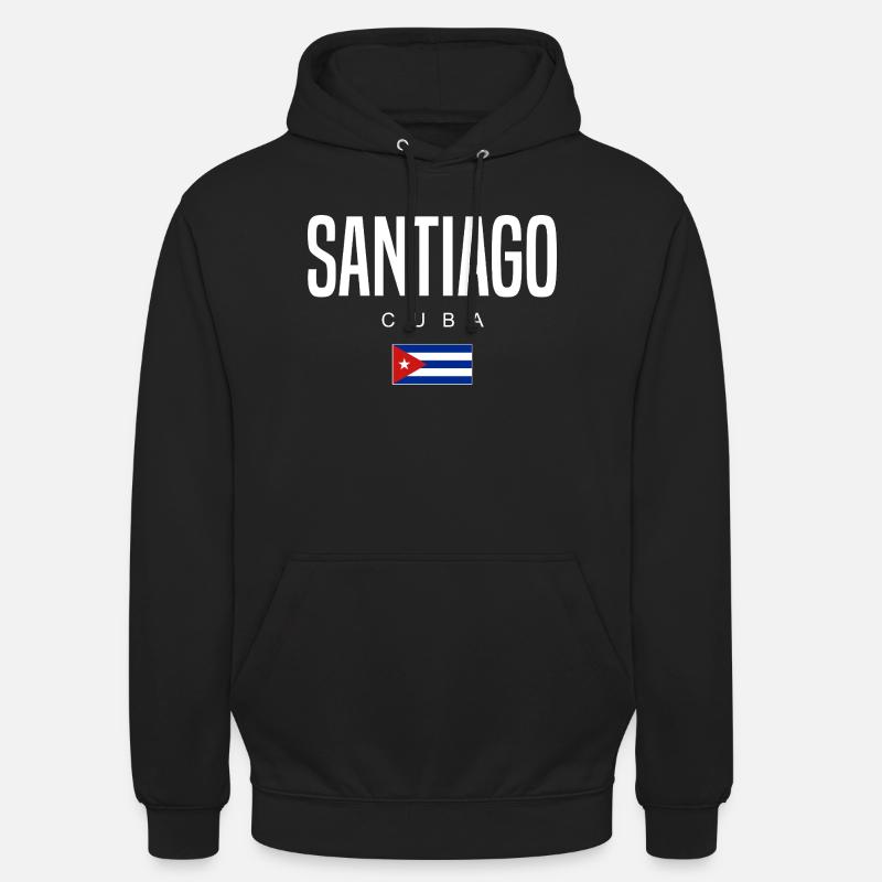 Santiago Cuba Cubains - Sweat-shirt à capuche unisexe - noir