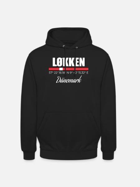 Lokken - Sweat-shirt à capuche unisexe - noir